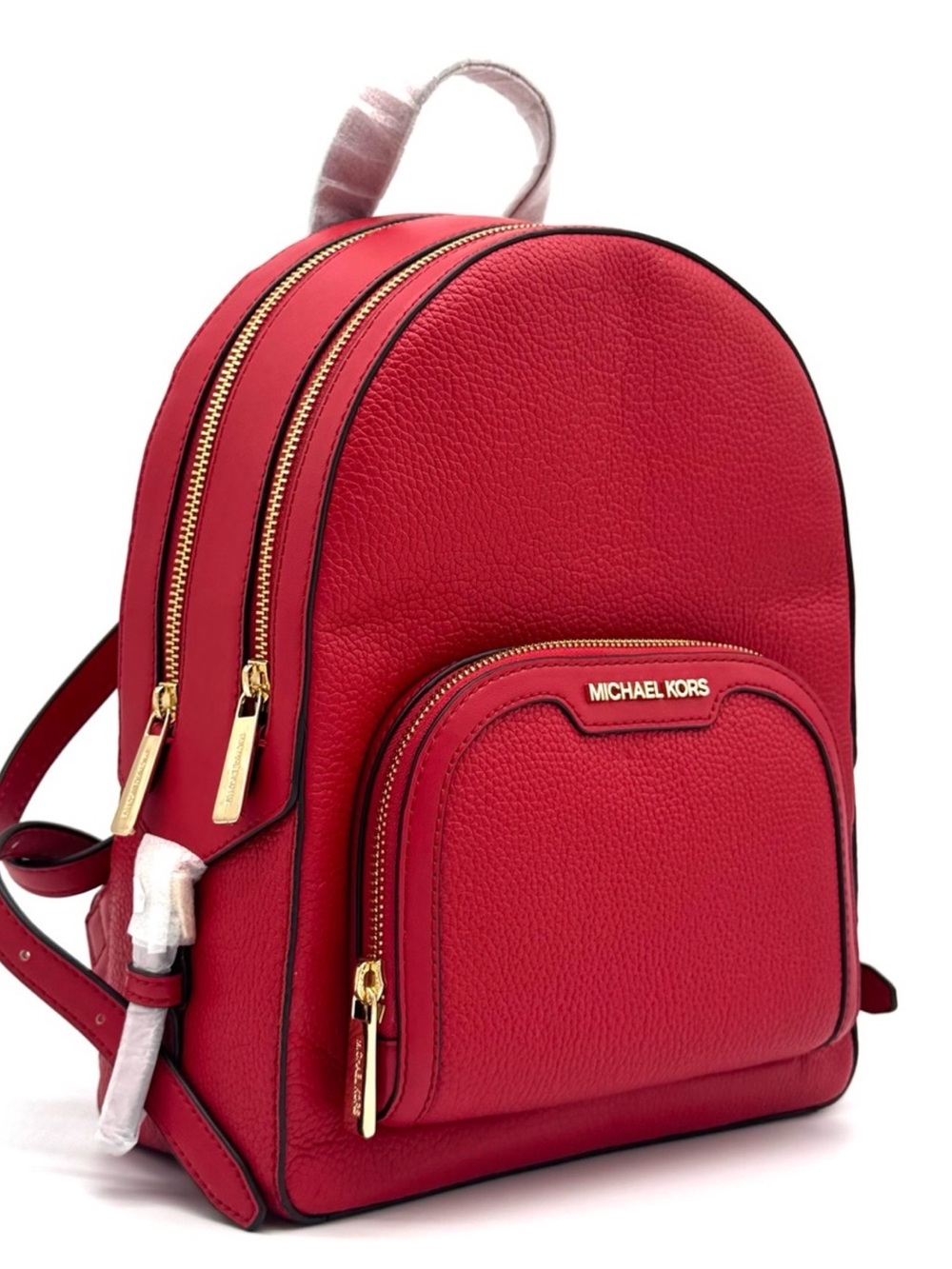 Michael Kors Jaycee Medium Signature Logo Backpack Bright Red